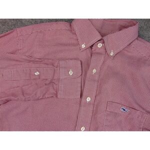 Vineyard Vines Button Down Mens Med Classic Fit Tucker‎ Red Gingham Preppy Shirt